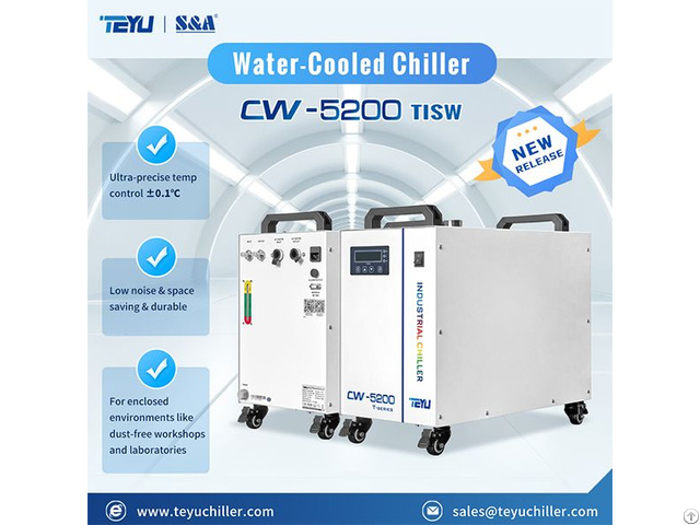 Teyu Water Cooled Chiller Cw 5200tisw ±0 1℃ Precision