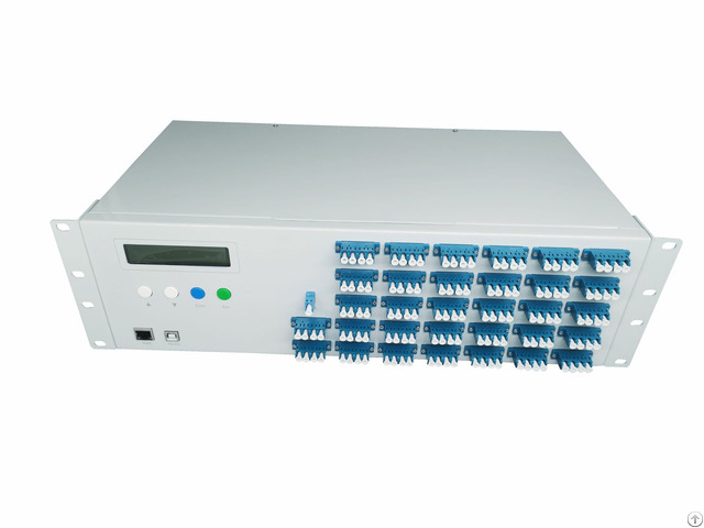 1x128 Rack Mounted Optical Switch Low Insertion Loss And Fast Switching