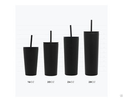 Wholesale Round Double Stainless Steel Rambler With Straws Supplier