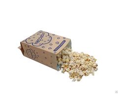 Brown Unbleached Kraft Paper Microwave Popcorn Bag