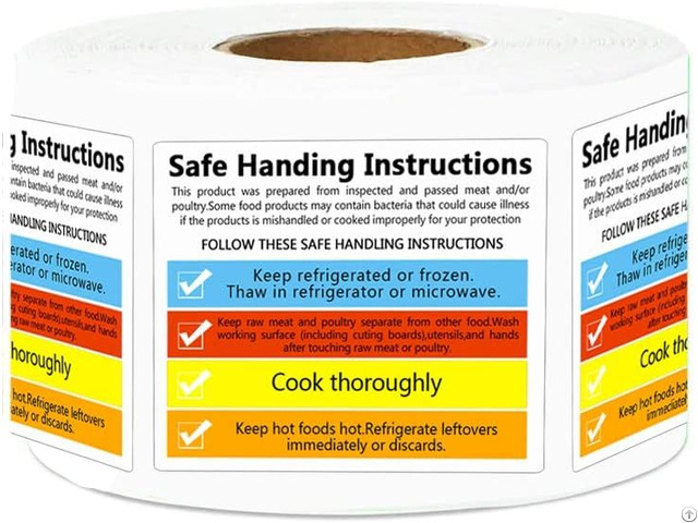 Instructions Stickers 2 5x2 Inch Food Package Labels 300 Pcs Per Pack