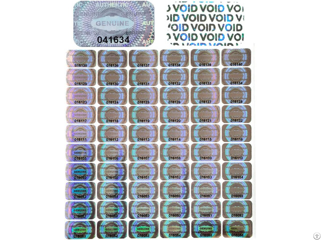 Authentic Hologram Labels Tamper Evident Security Stickers