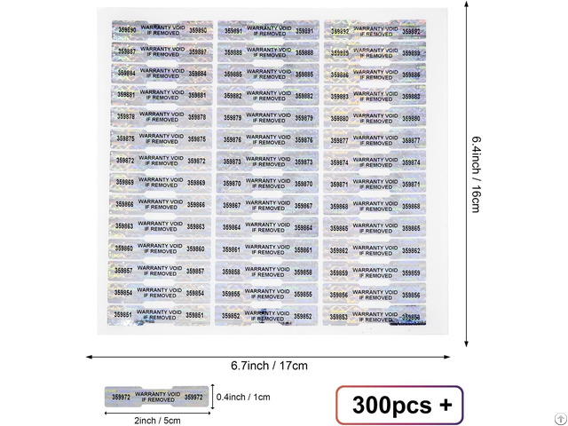 Hologram Tamper Evident Stickers With Specific Numbering