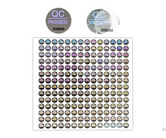 Silver High Security Seals Qc Passed Hologram Stickers