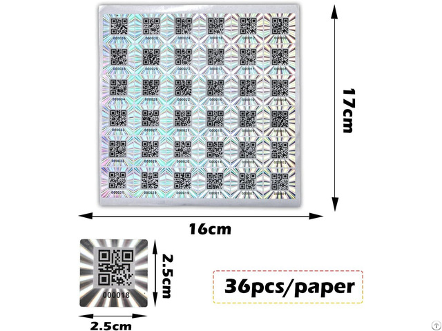 Hologram Qr Code Label Stickers