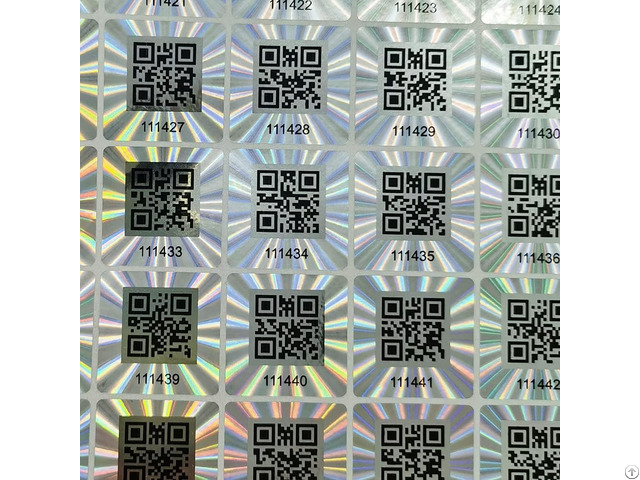 Qr Code Security Sticker Warranty Void Tamper Proof Holographic Labels