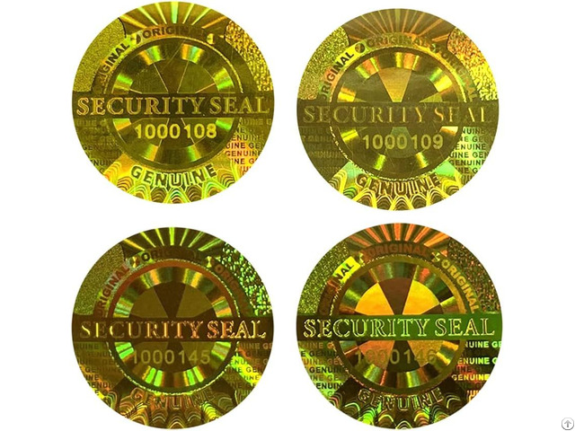 Round Original Authentic Tamper Evident Warranty Security Seal Holographic Labels Hologram Stickers