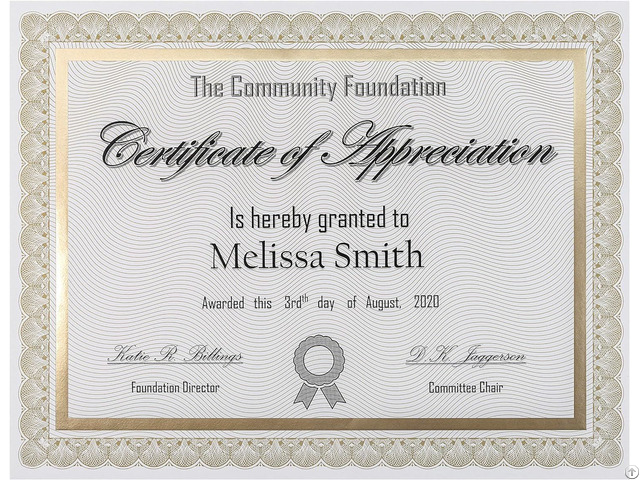 Certificate Paper Award Certificates