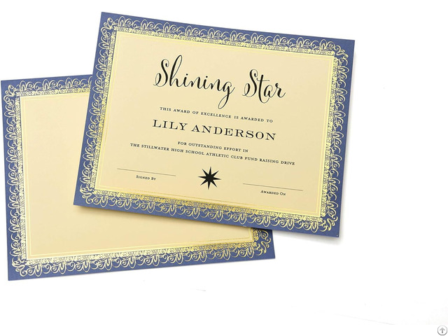 Certificate Paper 50pcs 8 5x11”