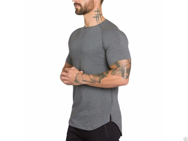 Best Price Sport Short Sleeve Curve Bottom Men T Shirts
