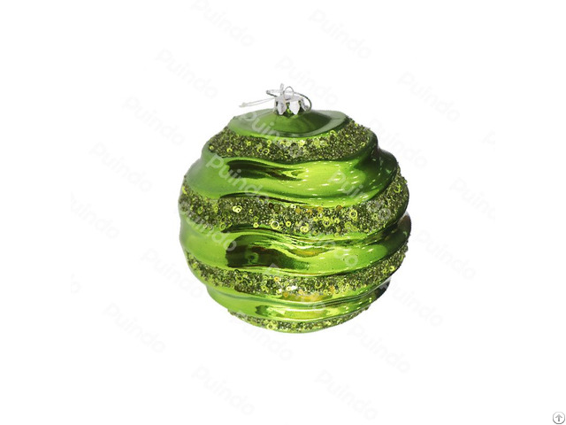 Puindo Customized Brilliant Green Christmas Ornament Ball A11