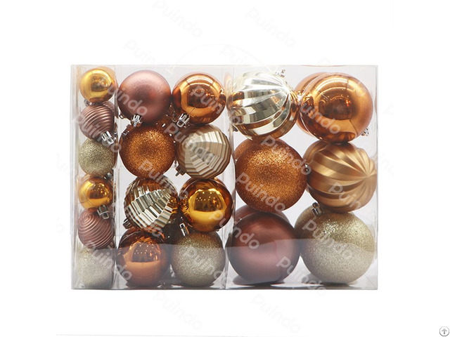 Puindo Wholesale High Quality 60pcs Christmas Ornament Bauble