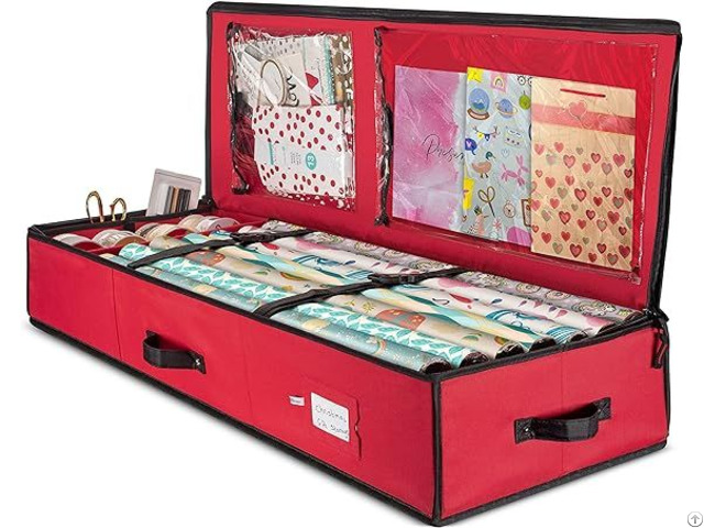 Christmas Wrapping Paper Storage Box Organizer