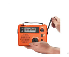 Emergency Solar Hand Crank Led Flashlight Speaker With Usb Sd Mmc Mp3 Player Portable Radio Am Fm