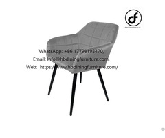 Elegant Velvet Dining Chair With Armrests