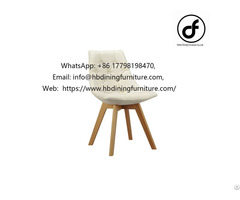 Fabric Wooden Leg Dining Chair