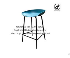 Plastic Black Metal Leg Bar Stool