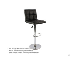 Bar Chair Leather High Footrest Metal Legs Db U60s