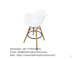 Pp Stools With White Arm Wood Base Db P02