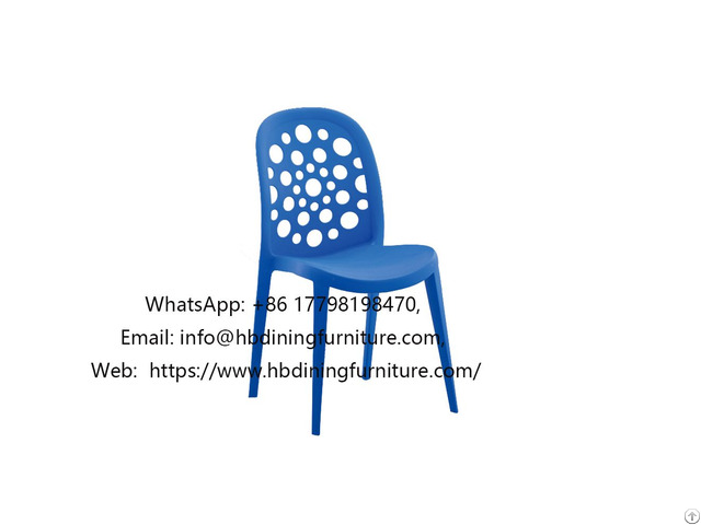 One Piece Blue Plastic Chair