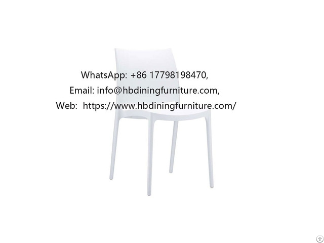 White Simple Plastic Chair