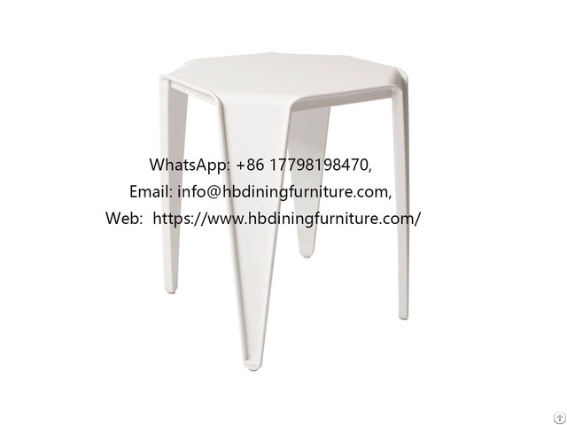 One Piece Plastic White Stool