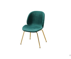 Velvet Iron Leg Dining Chair Dc R30