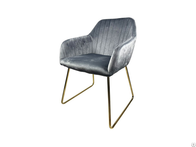 Velvet Material Iron Leg Lazy Sofa Dc R17d