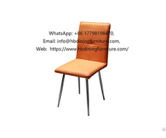 Orange Leather Dining Chairs