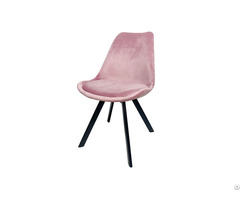 Upholstered Velvet Chair With Iron Legs Dc F03j