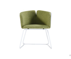 Iron Leg Velvet Armchair Dc F14