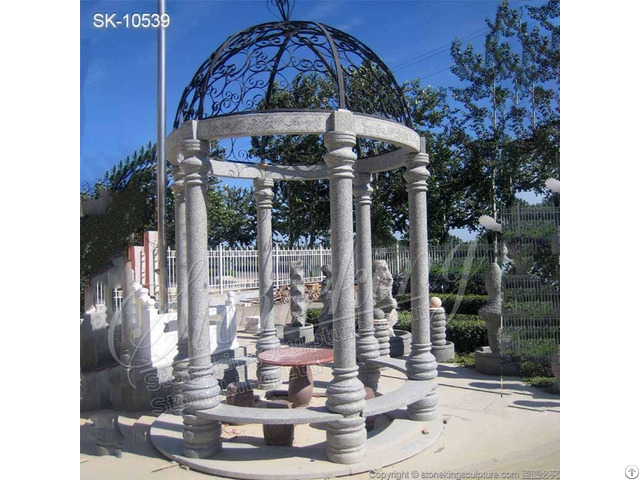 Stone Granite Circular Gazebo For Outdoor Garden And Courtyard Decoration