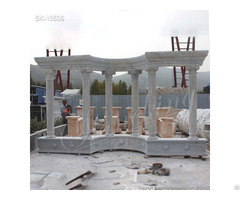 Outdoor Large White Marble Gazebo Pavililon For Park Or Public Places Facory Supplier