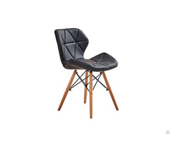 Leather Wooden Leg Dining Chair Dc U06