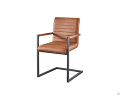 Metal Frame Leather Armchair Dc U25