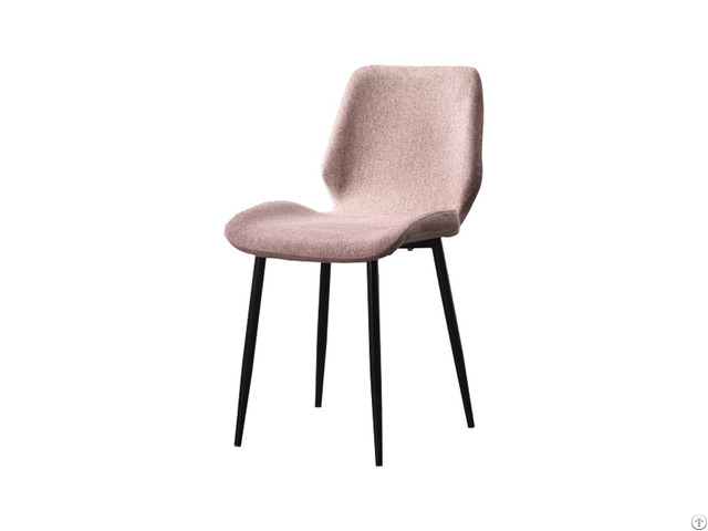 Black Steel Legs Side Chair Soft Padded Seat Dc U09