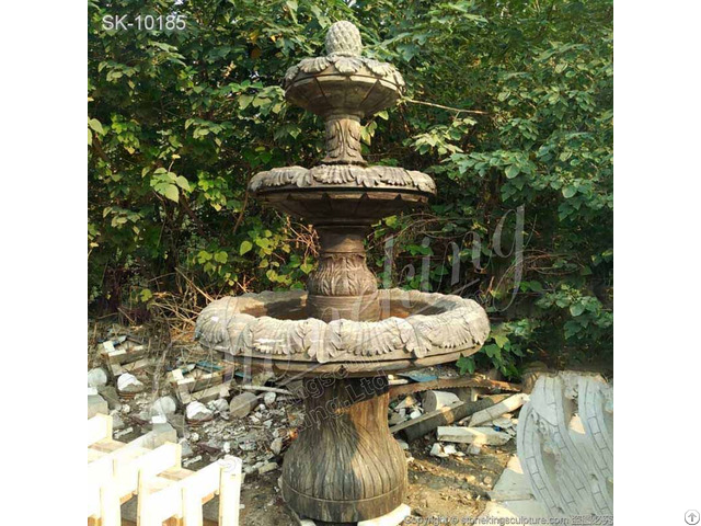 Factory Price Outdoor Three Tier Marble Water Fountain For Garden And Home Decor