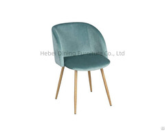 Velvet Armchair Soft Backrest Living Room Dining Chair