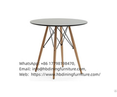 Mdf Dining Table Coffee Wooden Legs Round Dt M01