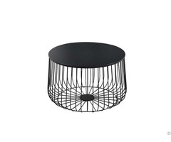 Black Mdf Round Coffee Side Table Dt M31