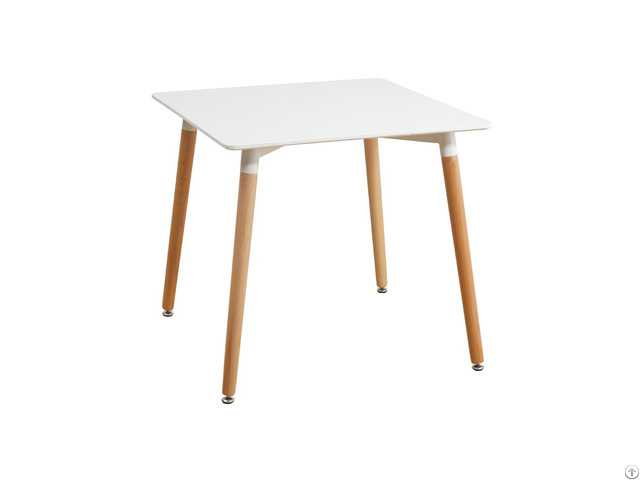 Wooden Leg Square Mdf Dining Table Dt M04
