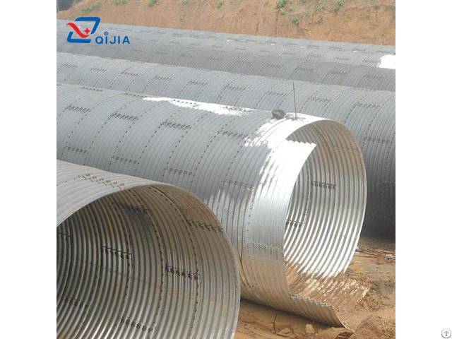 Black Bitumen Coating Multi Plates Assembly Corrugated Metal Pipe Road Culverts