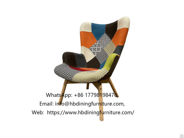 Patchwork Fabric Lounge Chair