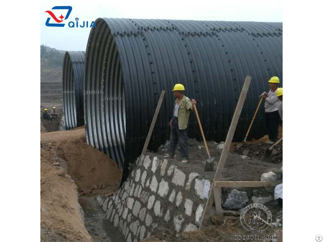 Asphalt Painting Multi Plates Assembly Corrugated Steel Pipe Highway Culvert