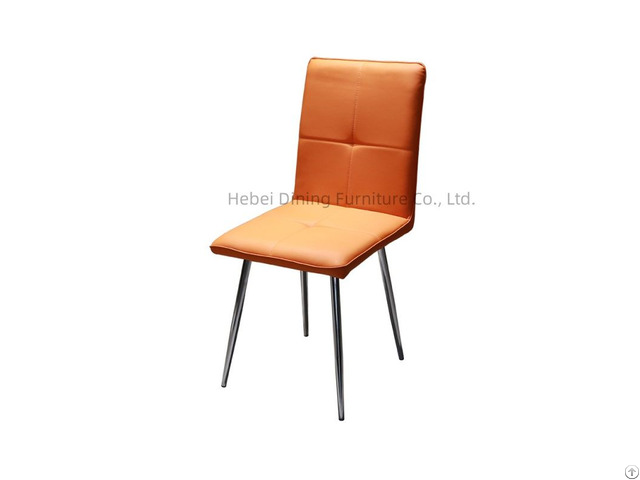 Hot Selling Pu Leather Dining Chair With Metal Legs