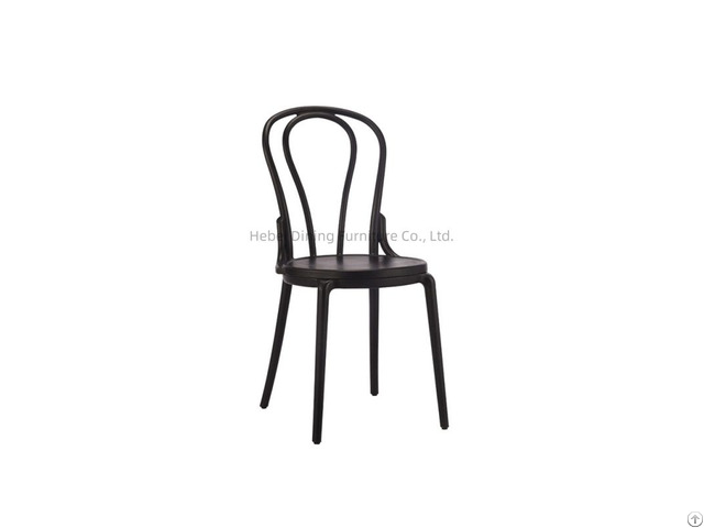 Sturdy Plastic Side Chairs With Hollow Backrest