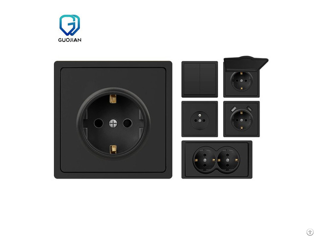 Switch With Usb Ports European Standard 10a 250v Wall Socket For Hotel And Resort