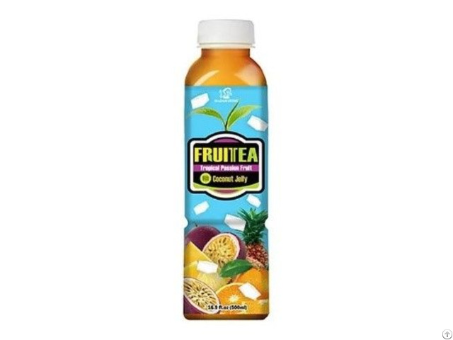 Tropical Passion Fruit Coconut Jelly Tea Drink