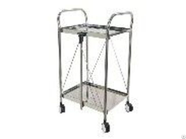 Stainless Steel Two Tier Foldable Trolley