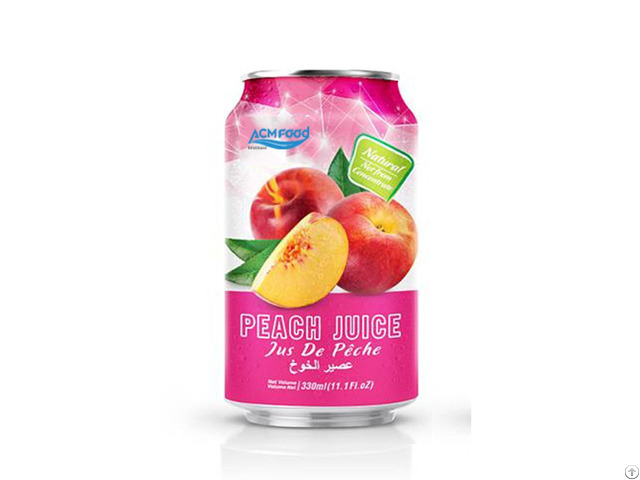 330ml Acm Peach Juice In Can Best Drink